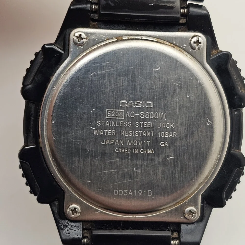 Casio AQ-S800W Ana-Digi Solar Watch 10 ATM Waterproof Used